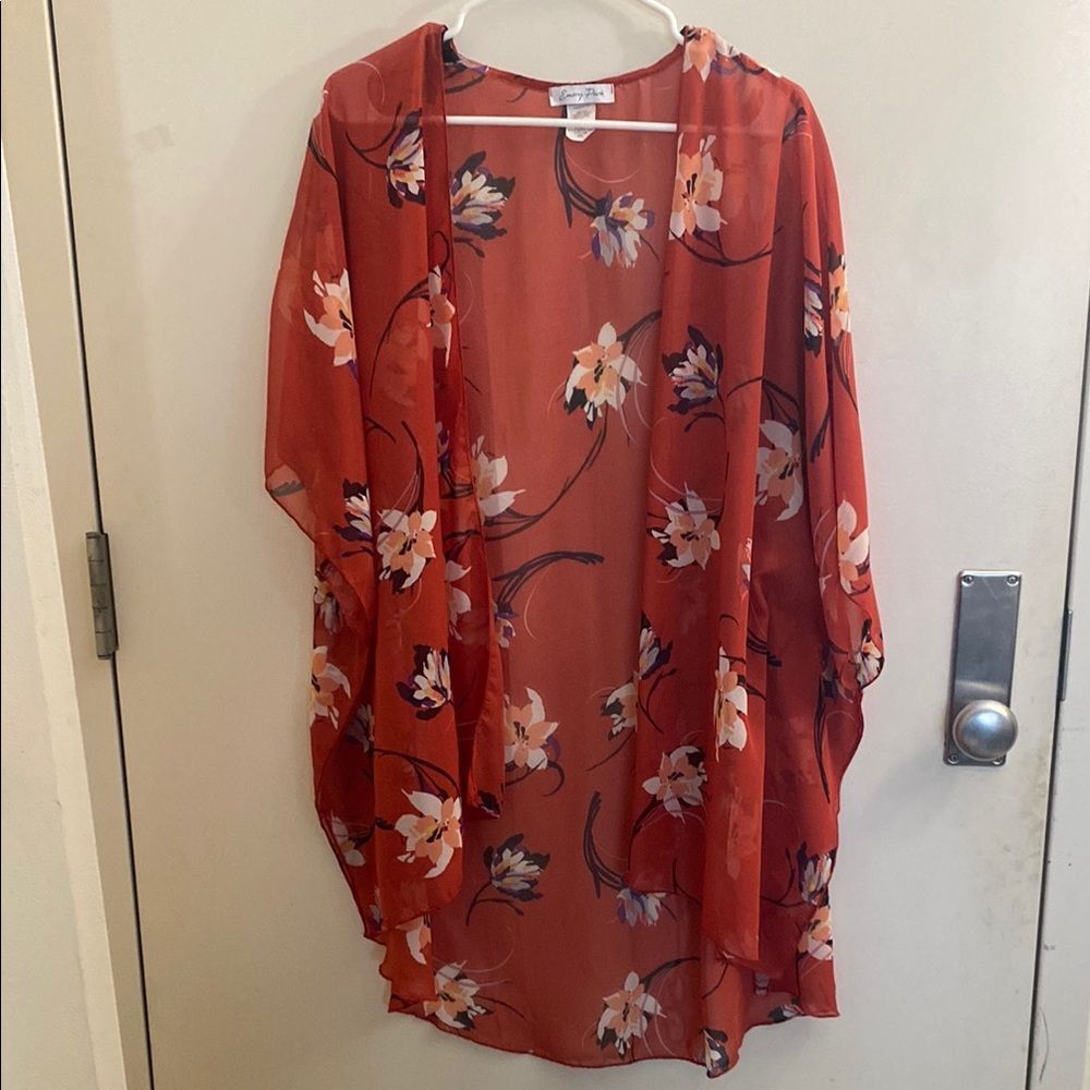 Emory Park Floral Sheer Kimono Cardigan